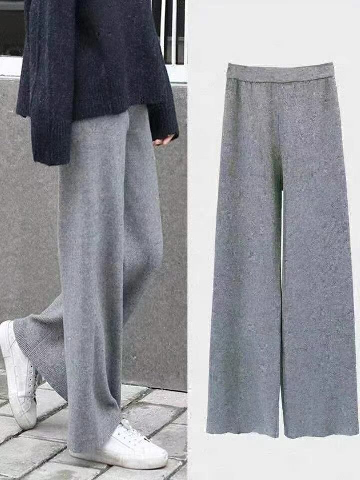 ゆったりニットワイドパンツ　AJ11295-D04