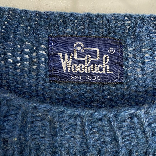 80s Woolrich ウールリッチ ウールニット アニマル 鴨 L相当