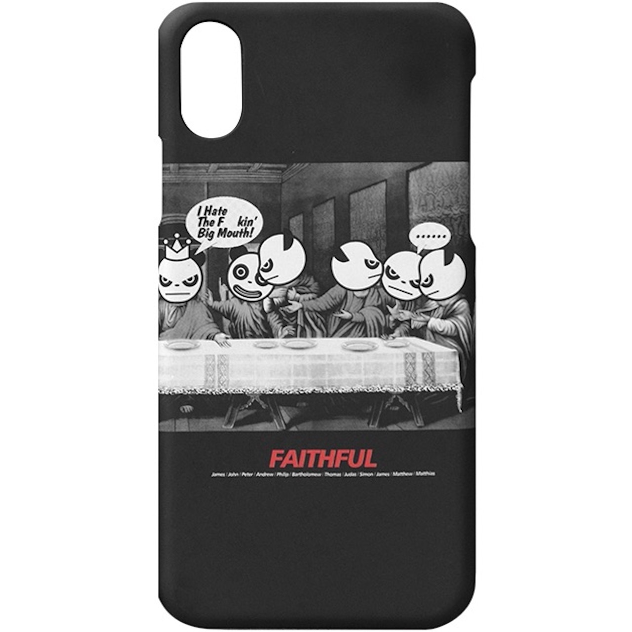 SALE【HIPANDA ハイパンダ】iPhone ケース LAST SUPPER PARODY iPhone XS MAX CASE / BLACK