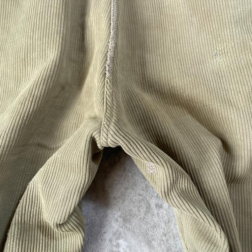 40-50s フレンチワーク 太畝コーデュロイ グレー パンツ W33 詳細写真11