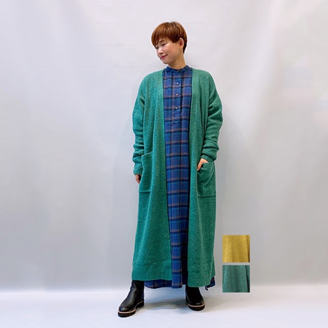 Bluene(ブルーネ) Wool Mix Rib Long Cardigan 2021秋冬新作 [送料無料]