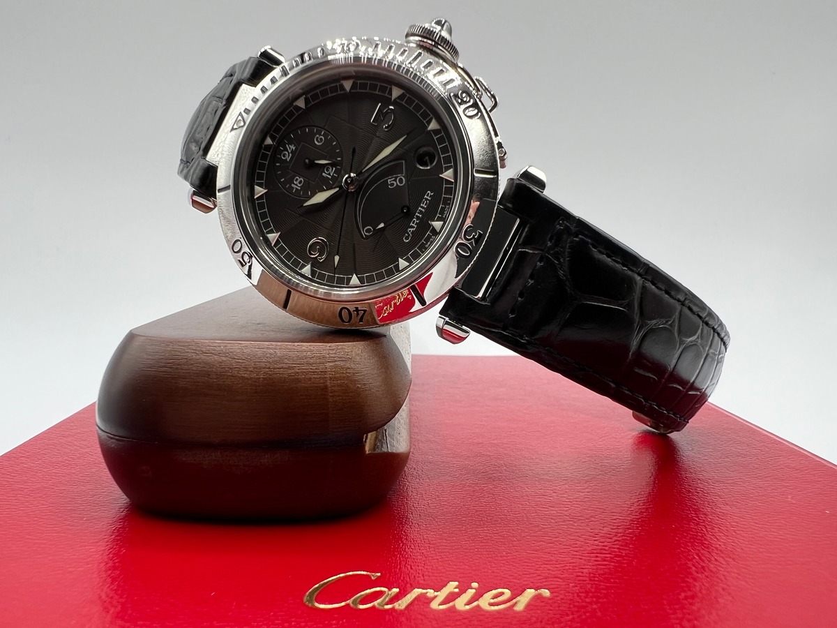 極美品□Cartier カルティエ パシャ ドゥ カルティエ プラチナ 