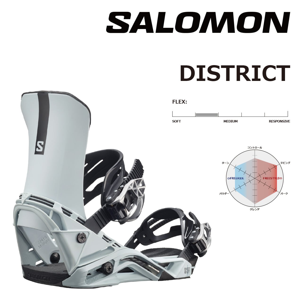 23-24モデル SALOMON .『 DISTRICT 』. Sterling Blue . サロモン . ディストリクト . ステアリング ブルー  . シャドウフィット . パウダー . バックカントリー . カービング . パーク . フリーラン . グラトリ . スノーボード . ...