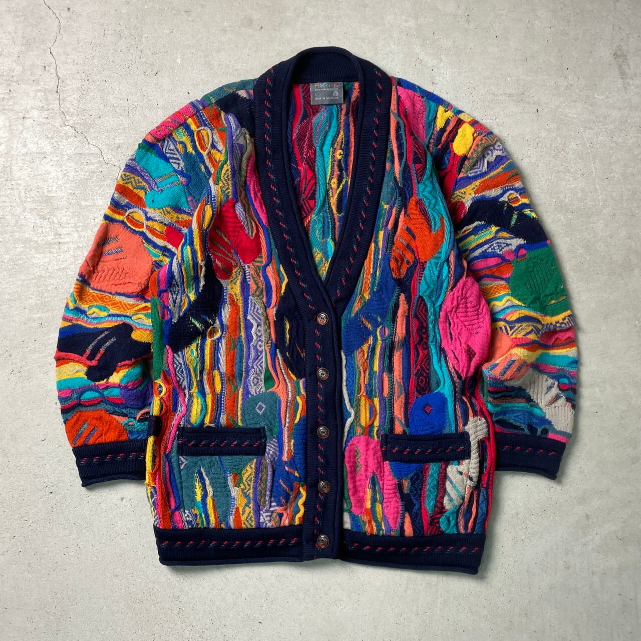 COOGI クージー 3Dニット セーター マルチカラー カーディガン