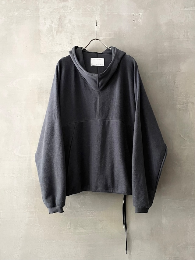 T/f Lv5 reverse sweat anorak hoodie - stone