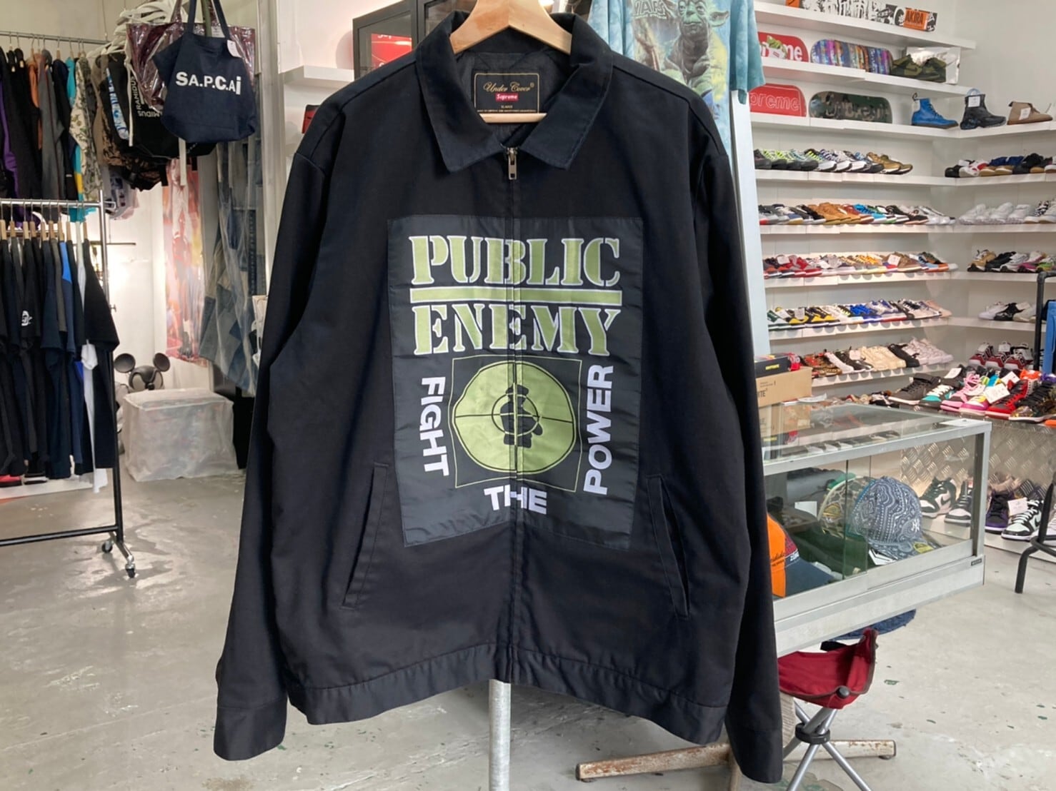 Supreme × UNDERCOVER 18SS PUBLIC ENEMY WORK JACKET BLACK XL 