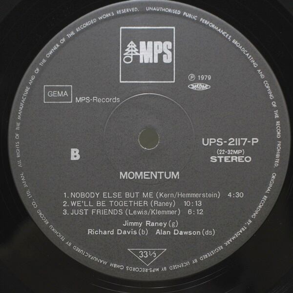 Jimmy Raney / Richard Davis / Alan Dawson / Momentum [UPS-2117-P] - 画像4