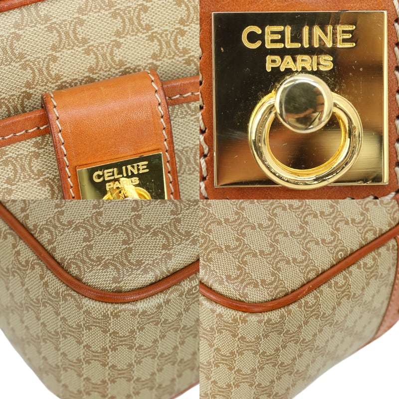 Vintage CELINE セリーヌ ショルダーバッグ マカダム ベージュ