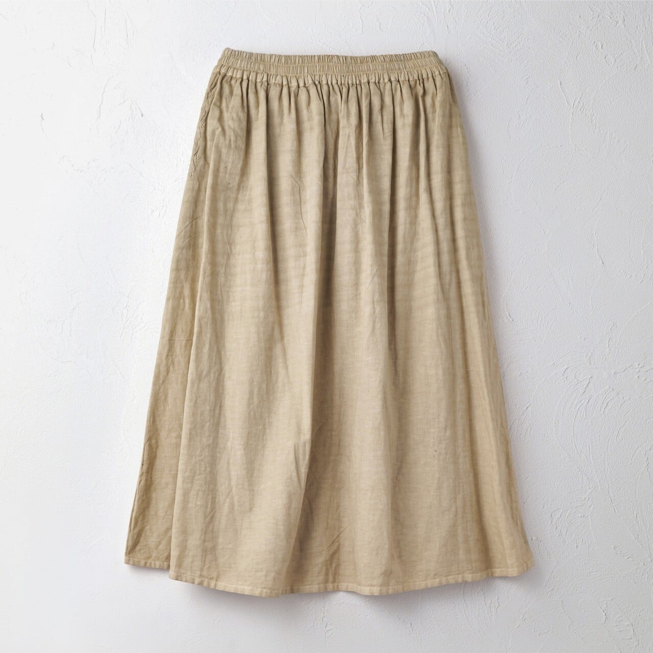 【sisam】リネンコットンギャザースカート