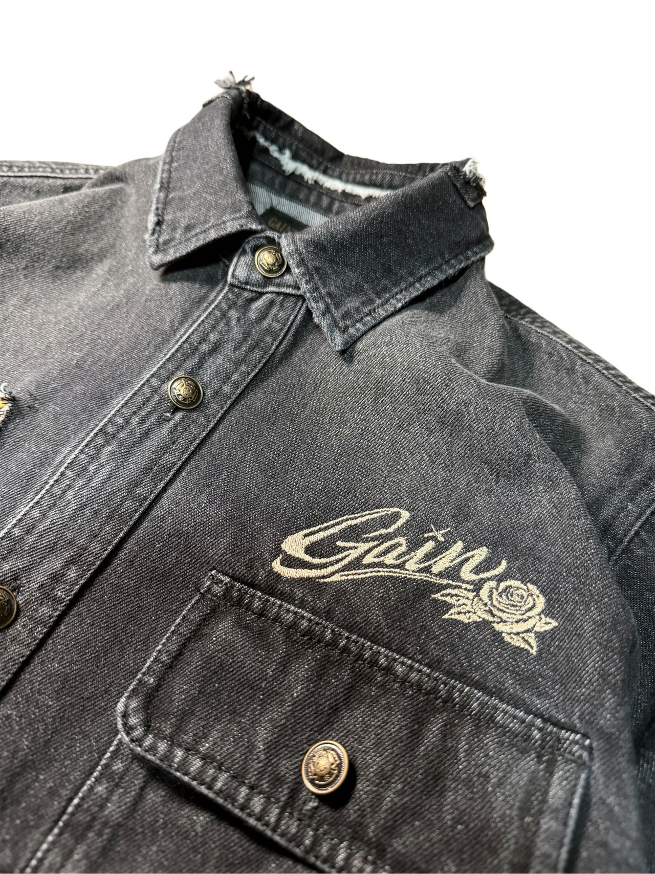 Veiled Leopard Denim Shirt