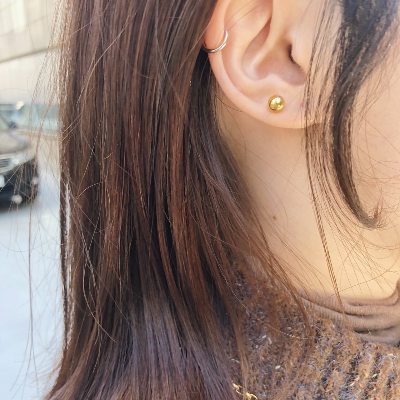 special sale / silver925 6㎜ ball pierce【gold】 | podou powered by BASE
