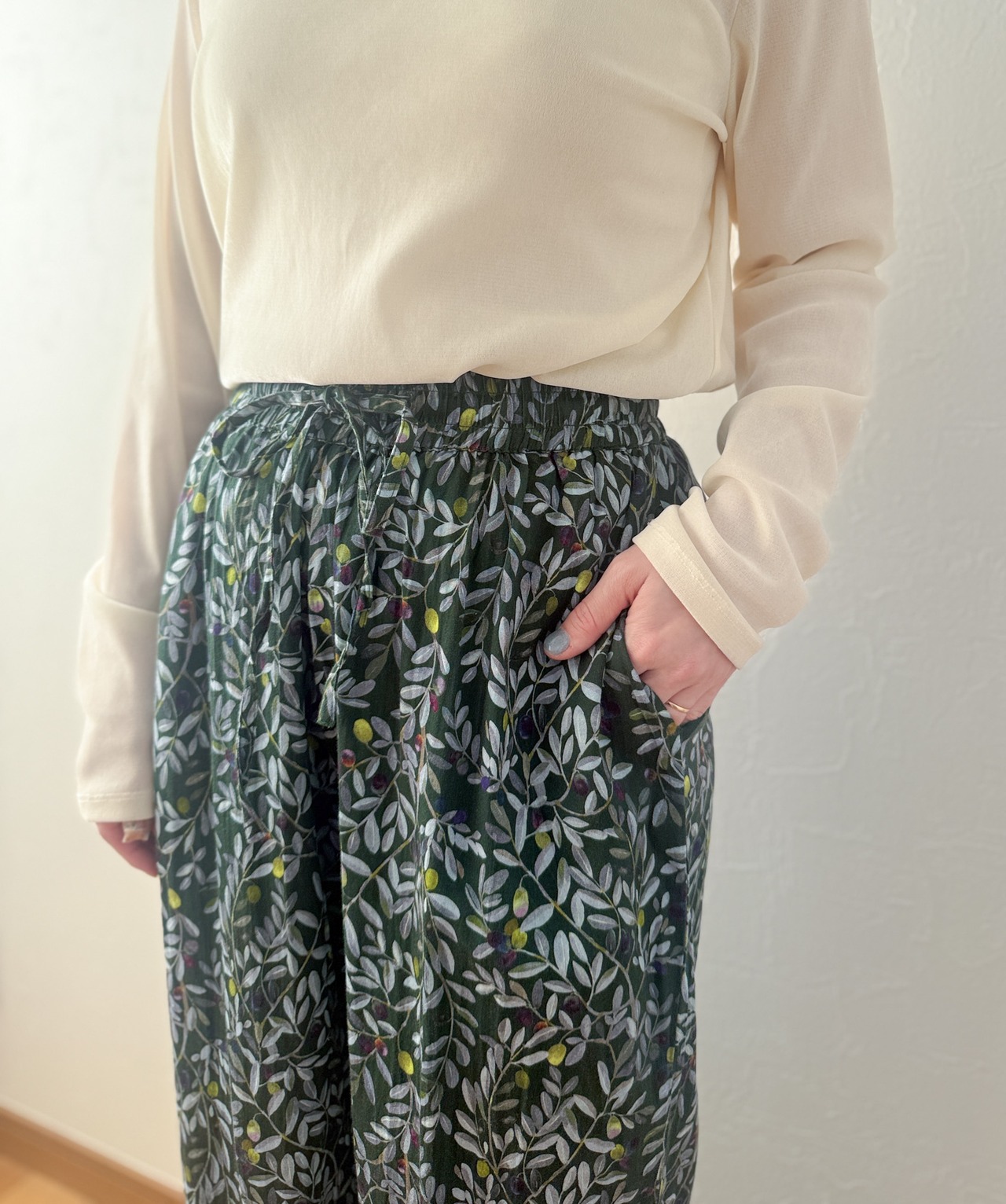 OLIVE｜ オーガニックコットンワイドパンツ