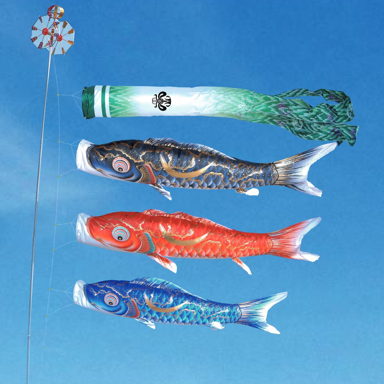 豪　大型セット　４M６点セット（徳永鯉のぼり）