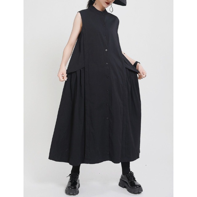 Sleeveless long dress C0319
