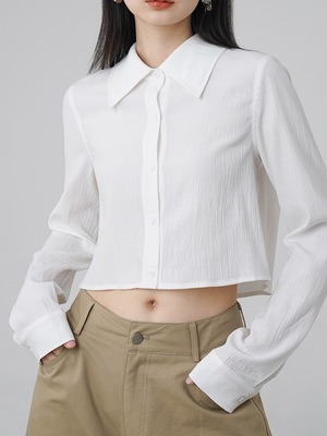 Cropped shirt（クロップドシャツ）c-017