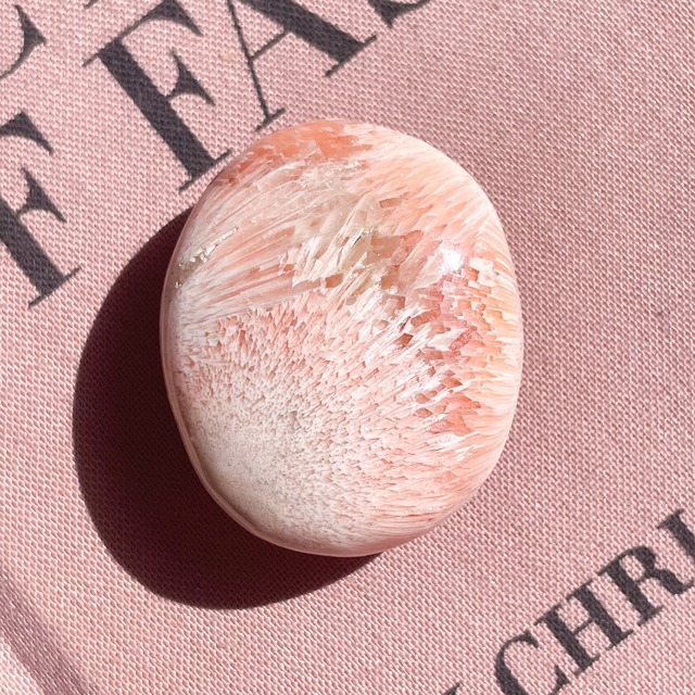Pink Scolecite Palm 2 ✧ ピンクスコレサイト