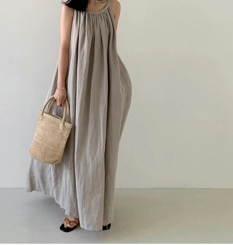 コットン　マキシワンピース　AJ22263-268