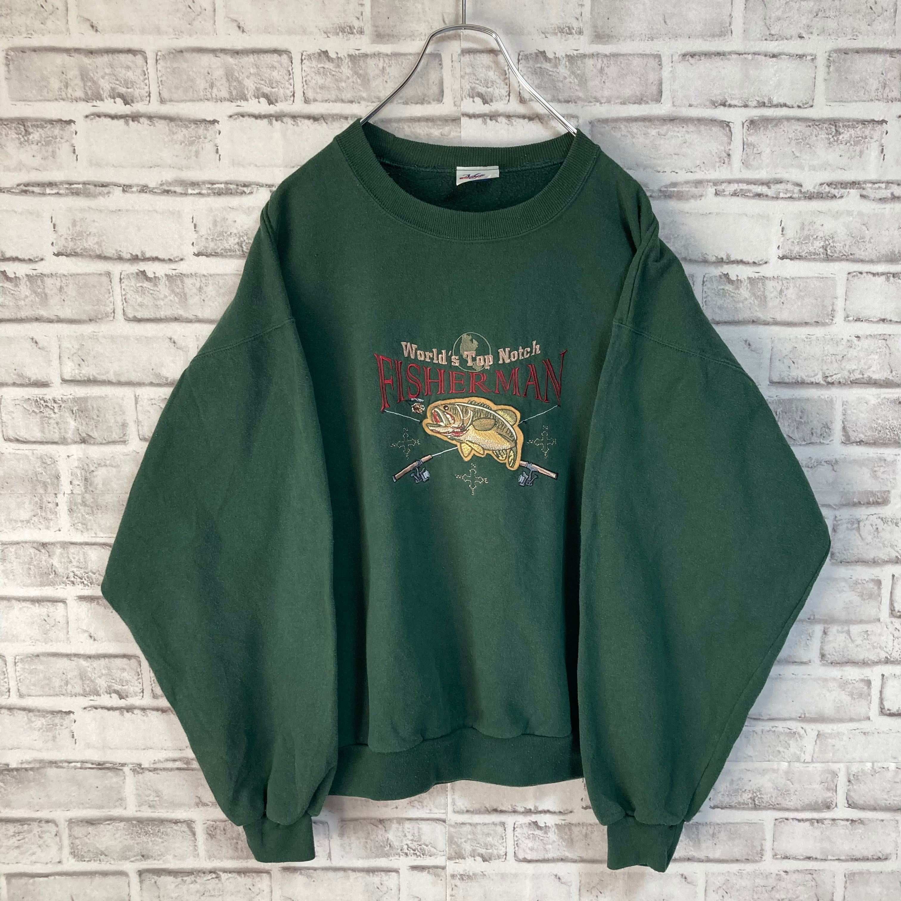 【MC ENERGY 】L/S Sweat L “Fishing” 90s バス フィッシング ...