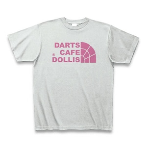 DOLLiSフェイスロゴTシャツ（灰／ピンク）