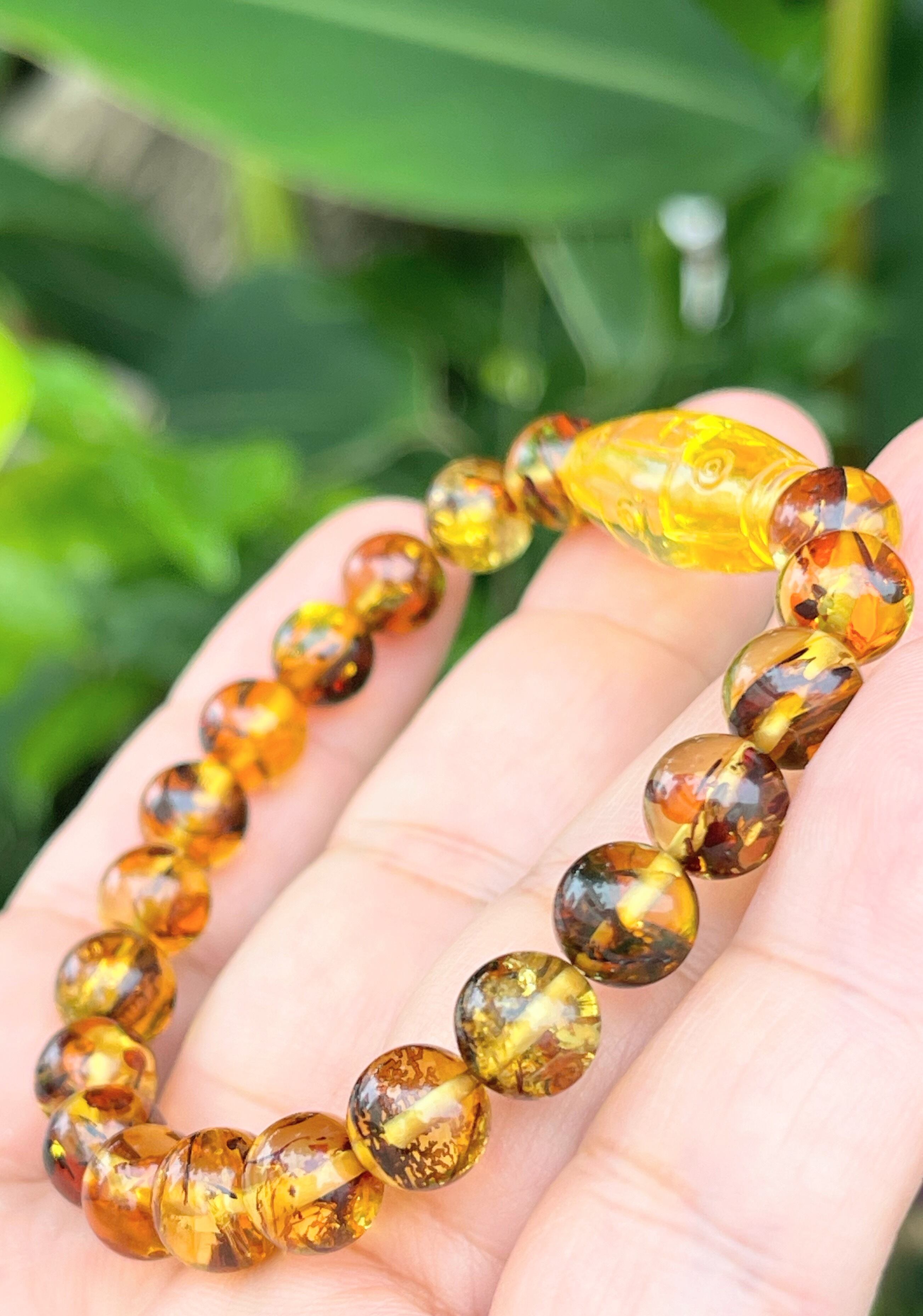 高品質　琥珀ハニーナッツアンバーのデザインブレスレット 高品質 琥珀ハニーナッツアンバーのデザインブレスレット ハニーナッツ