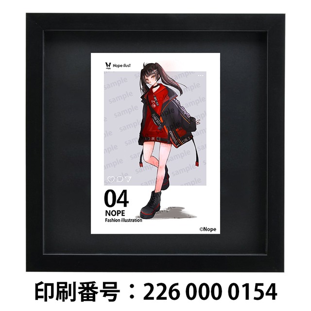 ネップリ イラスト 可愛い女の子 おしゃれ服 かわいい 黒髪 ロング ツインテール 生足 コンビニプリント ネットプリント 個性的 おすすめ 人気 イラストレーター 絵師 クリエイター グッズ ローソン ファミマ タイトル Nope Part4 作 Nope からあげまる