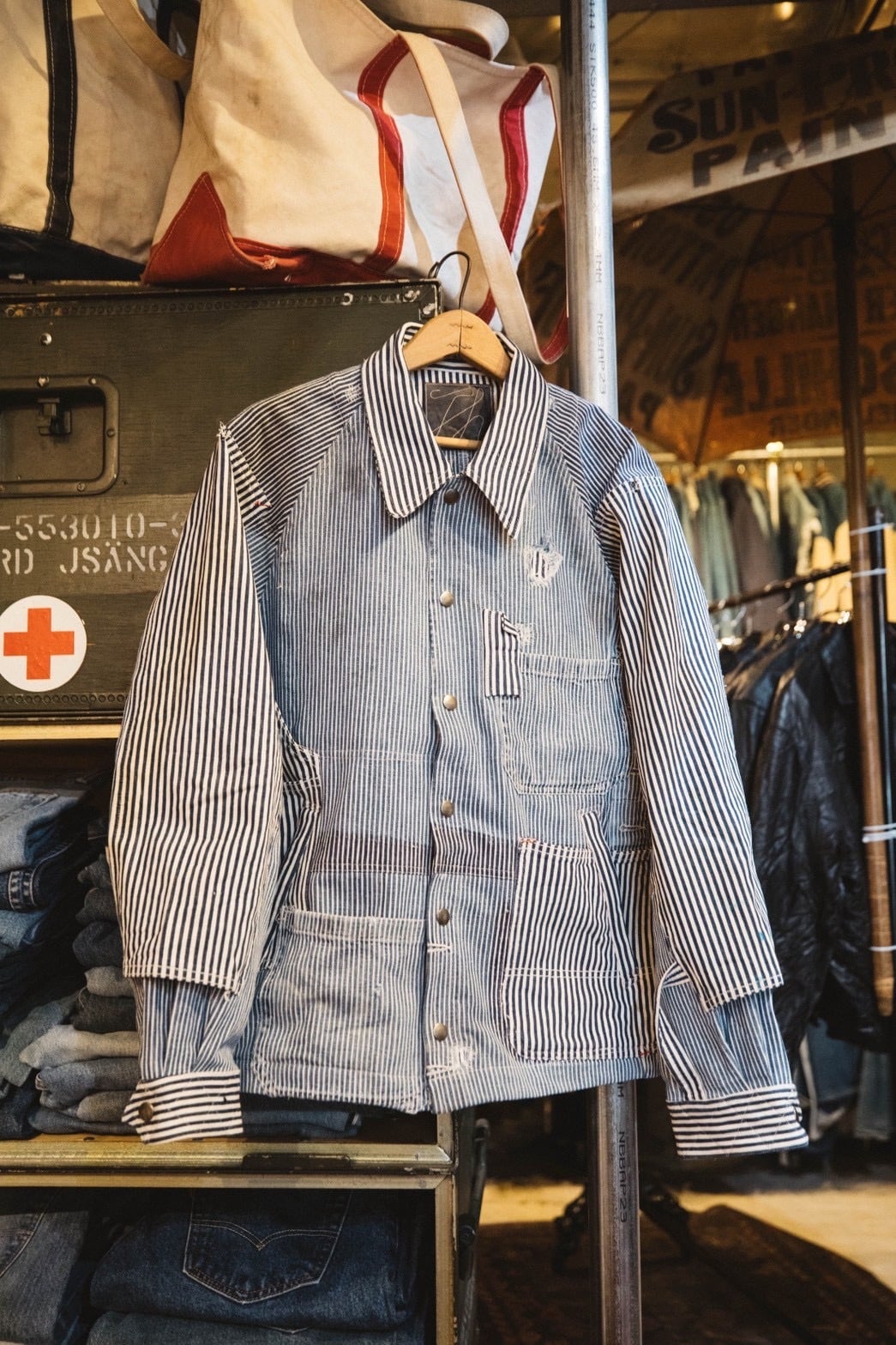 50's 60's EURO Vintage Moleskine French Work Jacket MADE IN FRANCE