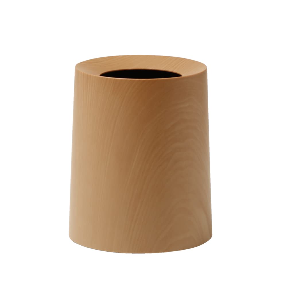 【努力特価】ideaco(イデアコ) ゴミ箱 丸型 11.4L 直径26?高さ31.5cm TUBELOR HOMME teakwood (チューブラー オム チークウッド)