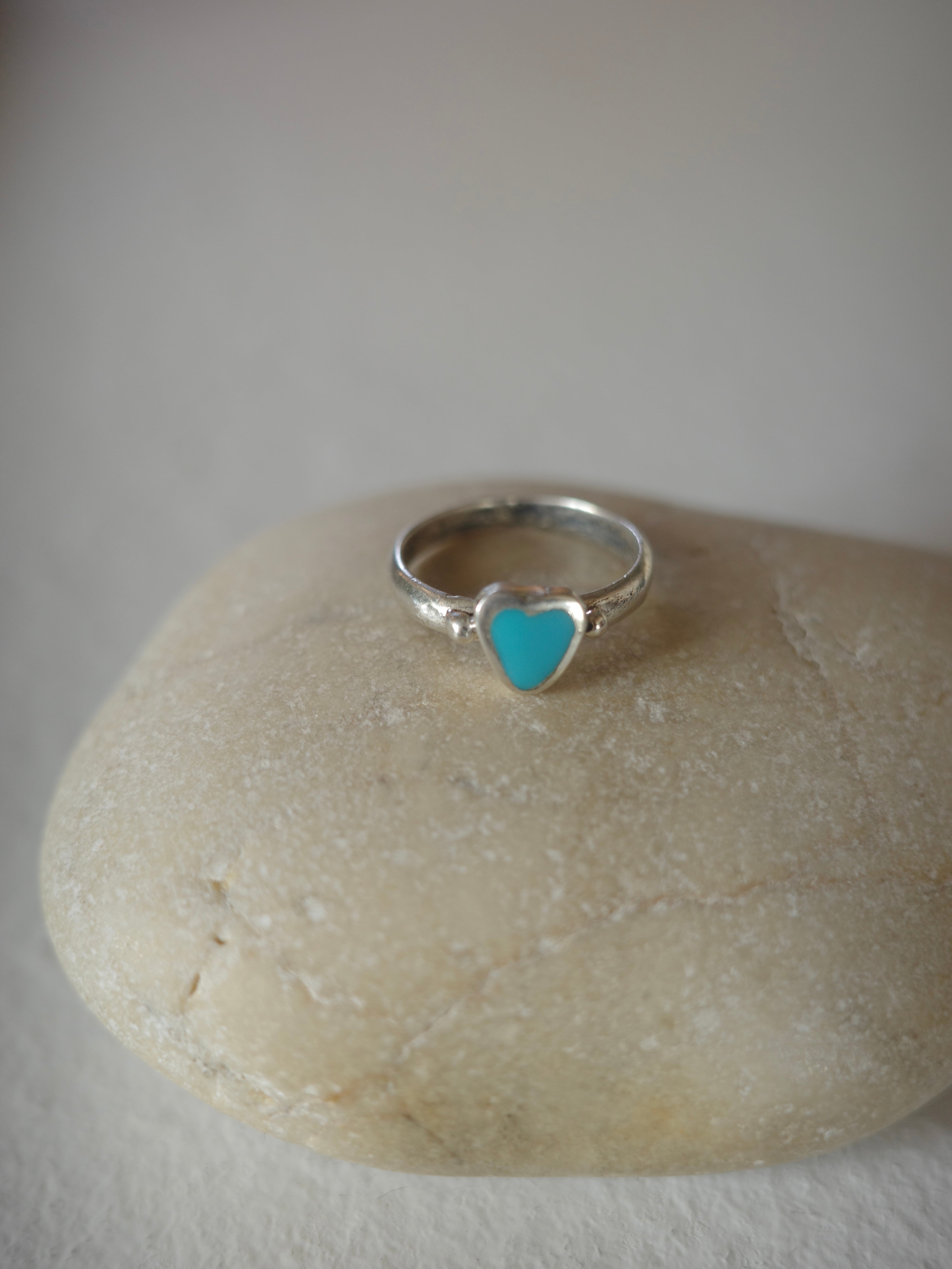 希少✨vintage silver925 turquoise ring 指輪 vintage silver925>heart turquoise ring | CherLife