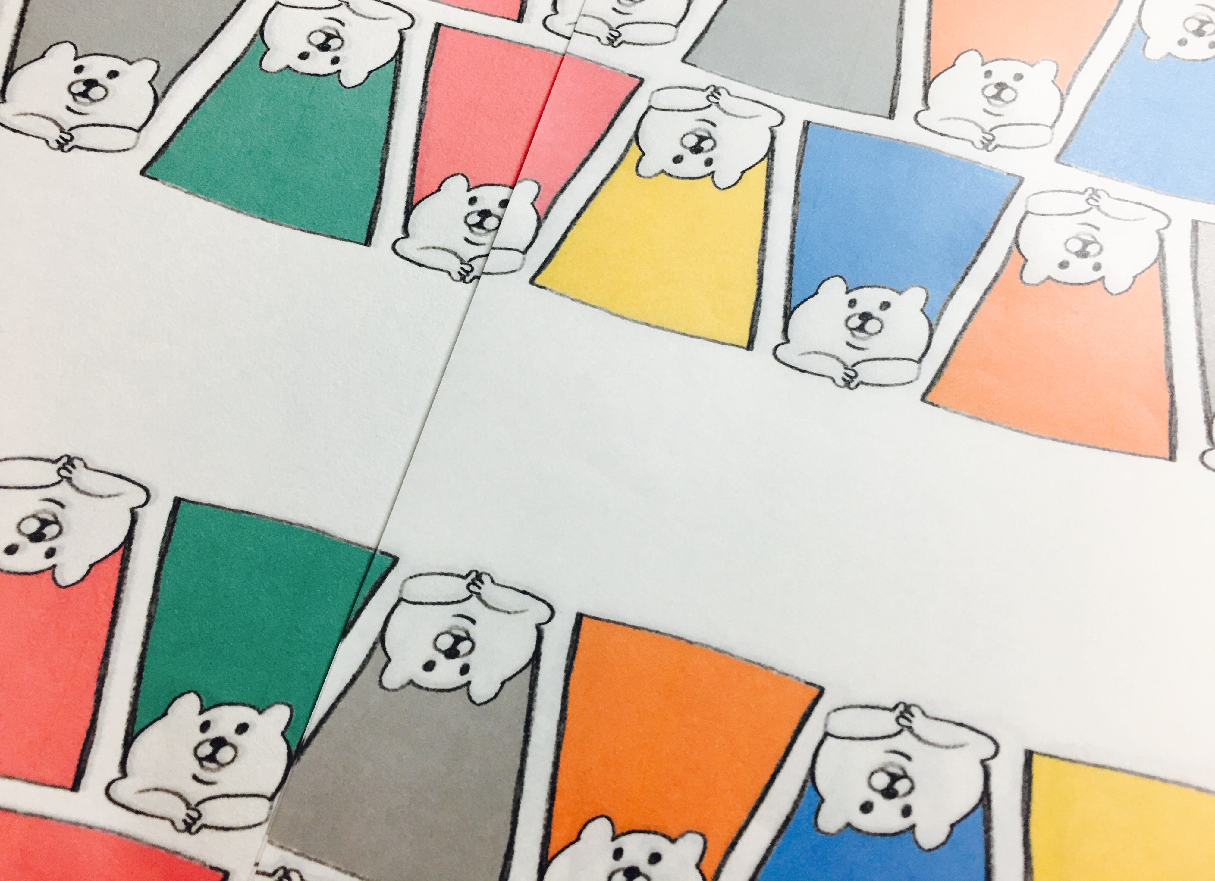 BB BEAR PAPER _ window set