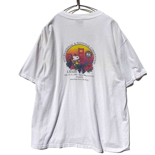 【SNOOPY - Made In USA】Vintage Snoopy Print T-Shirt【1995s】Vintage Print T-Shirt