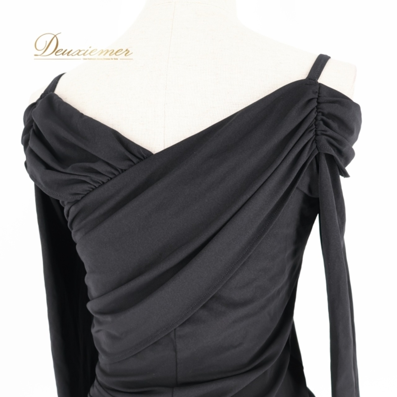 社交ダンス 衣装 トップス ブラウス ブラック系 チャコットロイヤルダンス Chacott ROYAL DANCE 黒 無地 シンプル 練習 レッスン 日本製 オフショルダー 伸縮 ストレッチ 上品 パーティー イベント オールブラック かわいい セクシー