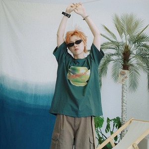 STILLYOU夏少女の桃色プリントTシャツ