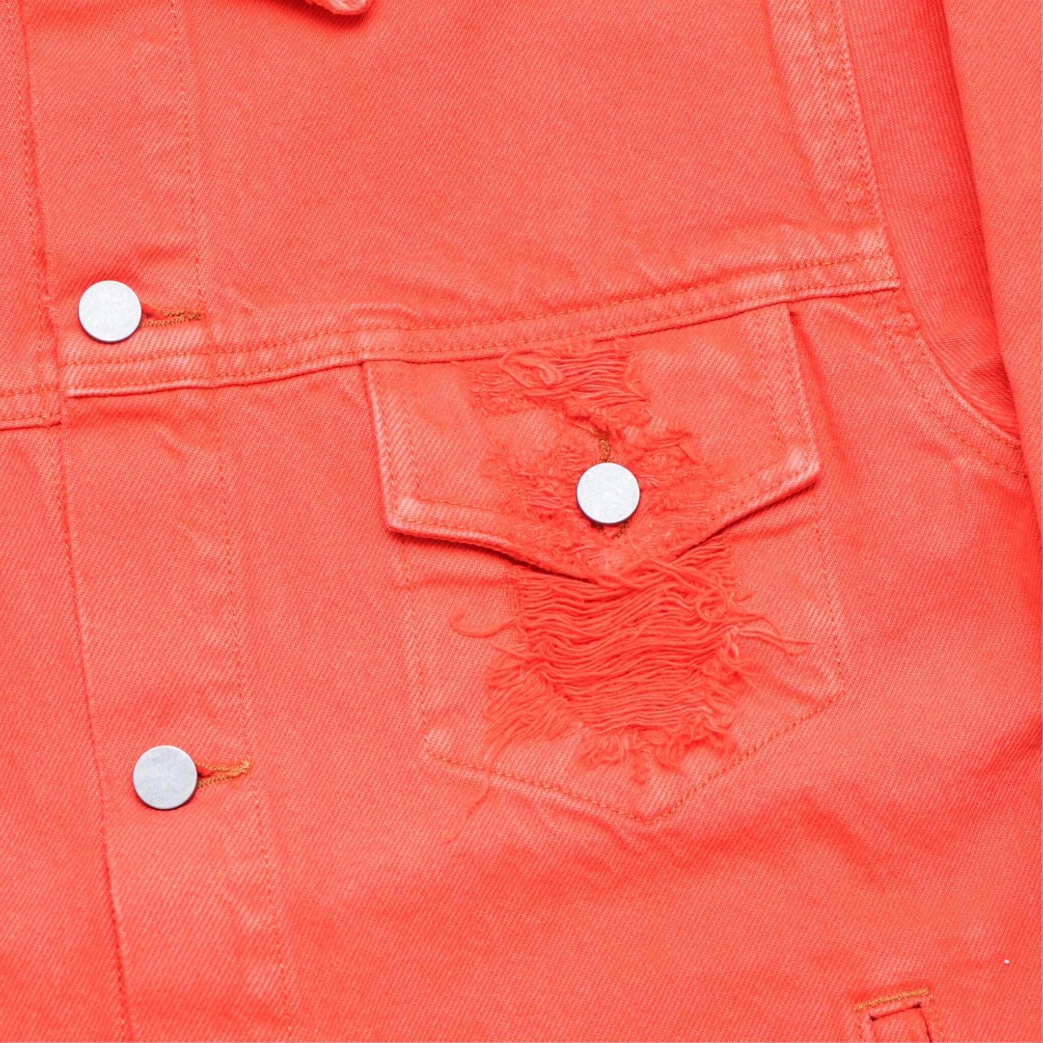 424 Denim Jacket orange Damage デニムジャケット オレンジ サイズS