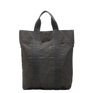 エルメス エールライン カバス トートバッグ ハンドバッグ グレー キャンバス レディース HERMES 【中古】