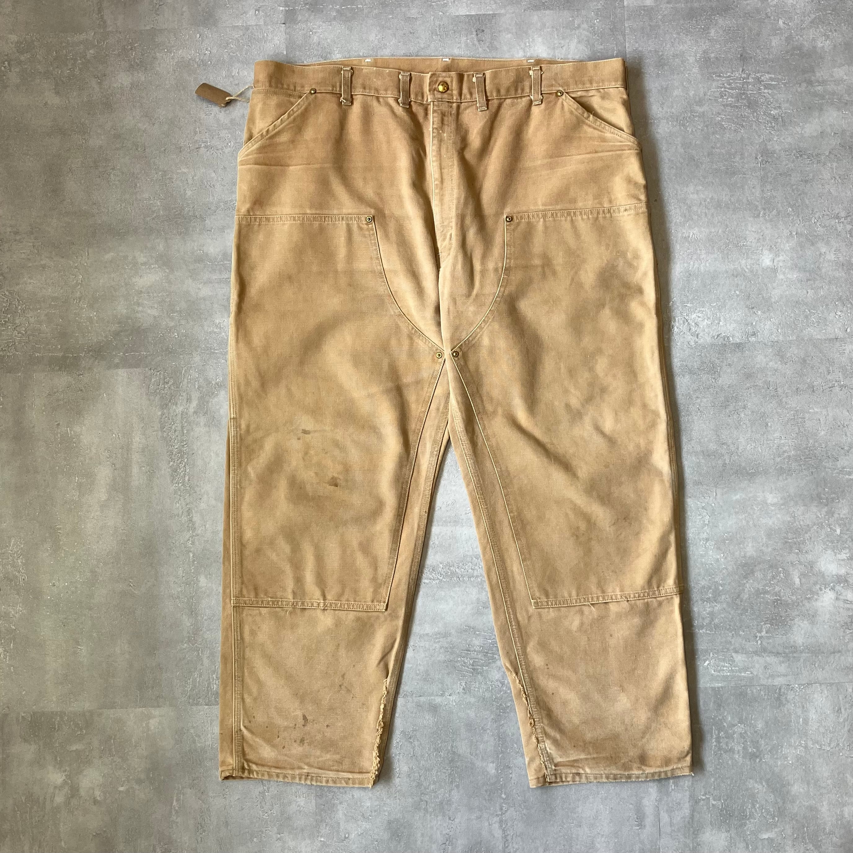 《実寸w43l28》Carhartt カーハート 80s usa製 ダブルニー ペインターパンツ ダック No.3462