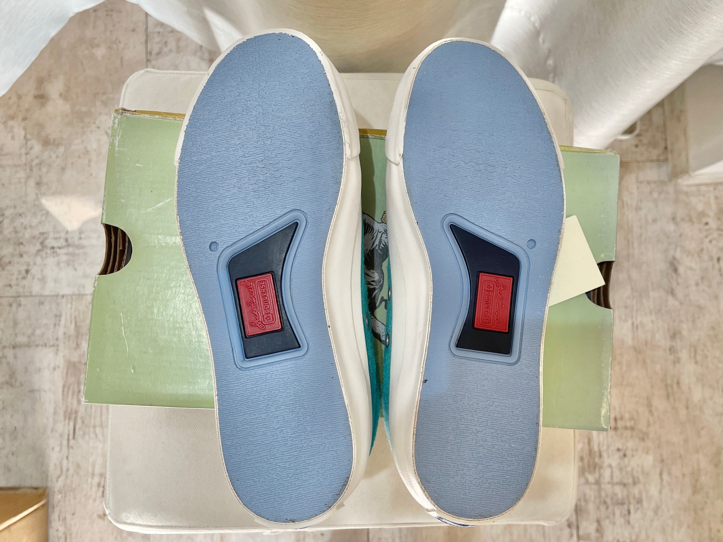 希少made in USA コンバース未使用 ジャックパーセルターコイズ23cm レアmade in USA コンバース未使用 ジャックパーセルターコイズ