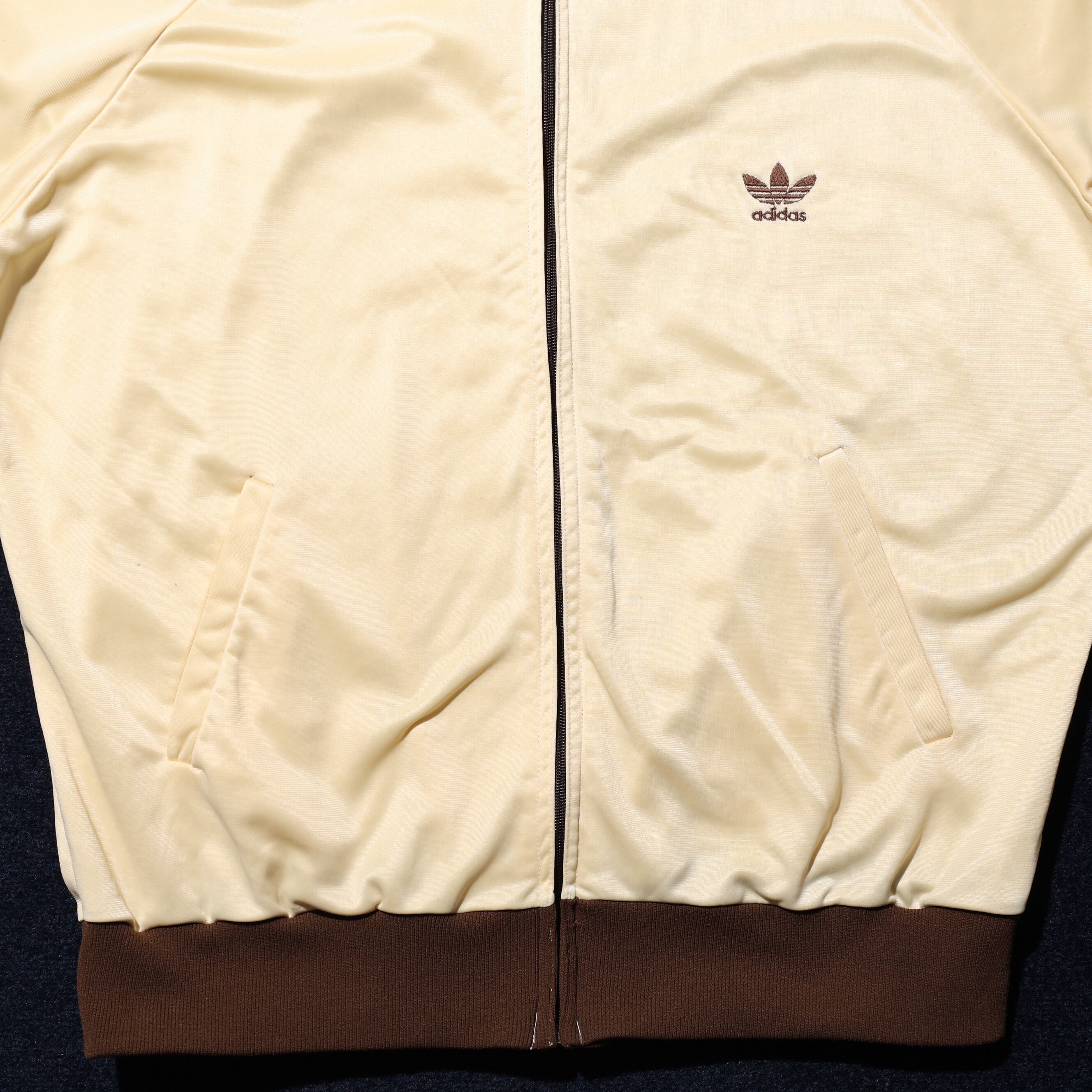XL ベージュ×ブラウン ATP 80s USA adidas トラックジャケット 
