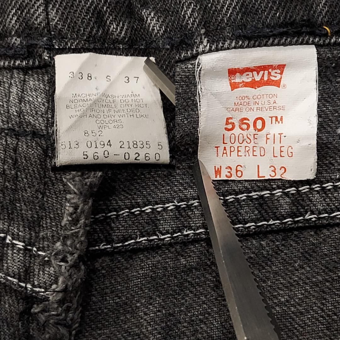 リーバイス560 W36 ブラックデニム 黒 USA製 90s 古着 12414 | fuufu 
