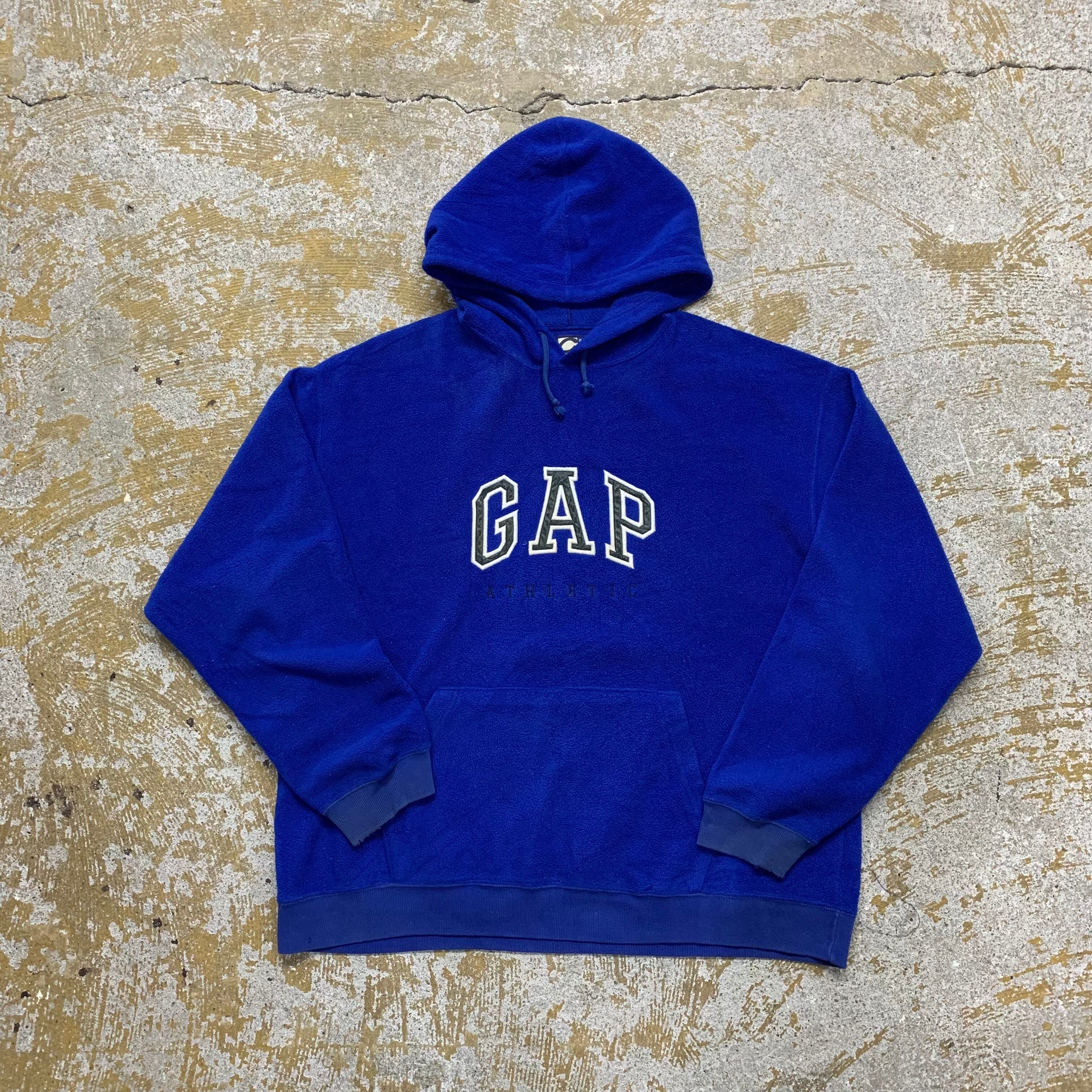 0075 / 1990's GAP arch logo hoodie ロイヤルブルー フリースパーカー