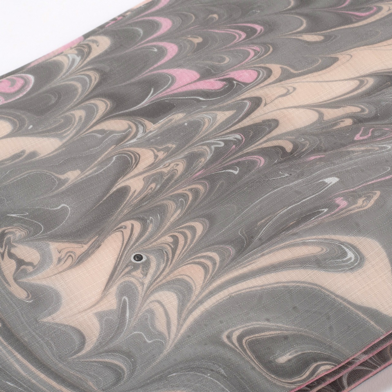 リバーシブル半幅帯 ［バターキャンデーと悪い夢］本墨流し