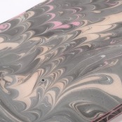 リバーシブル半幅帯 ［バターキャンデーと悪い夢］本墨流し