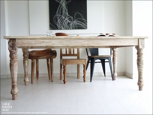 オールドチークダイニングテーブルWW 食卓テーブル 机 デスク 手作り 新品 天然木 木製 ナチュラル 和 銘木家具 総無垢材 幅180cm×奥90cm