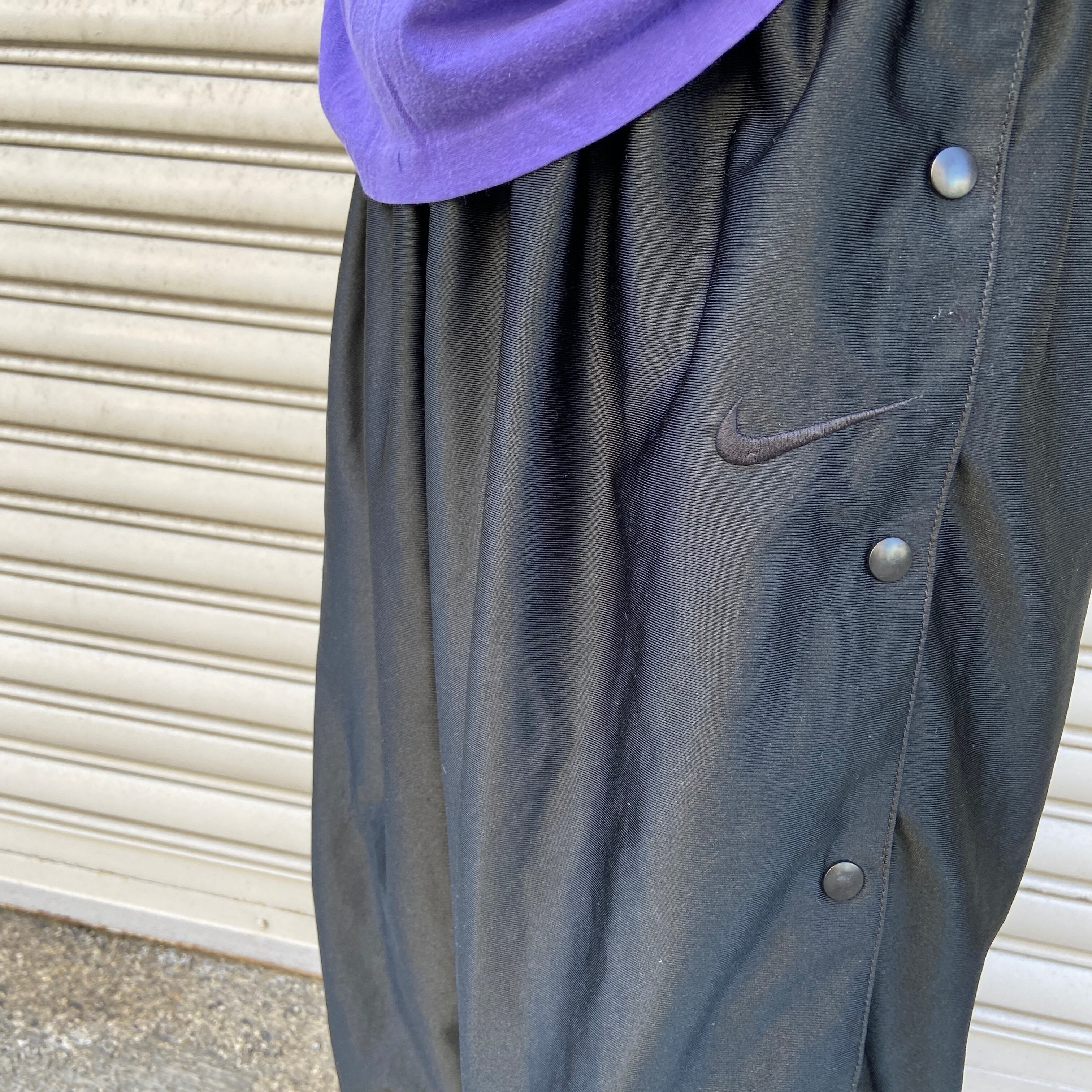 90s NIKE サイドスナップボタントラックパンツ ブラック XL 黒 90s NIKE サイドスナップボタントラックパンツ ブラック XL 黒