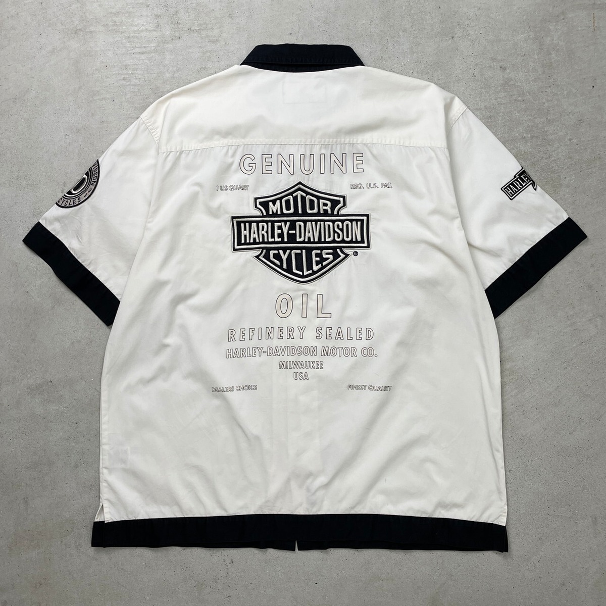 Harley-Davidson ハーレーダビッドソン 半袖シャツ ロゴ刺繍 プリント 