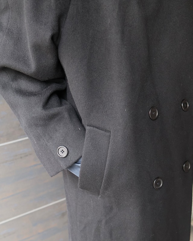 wool double breasted long coat