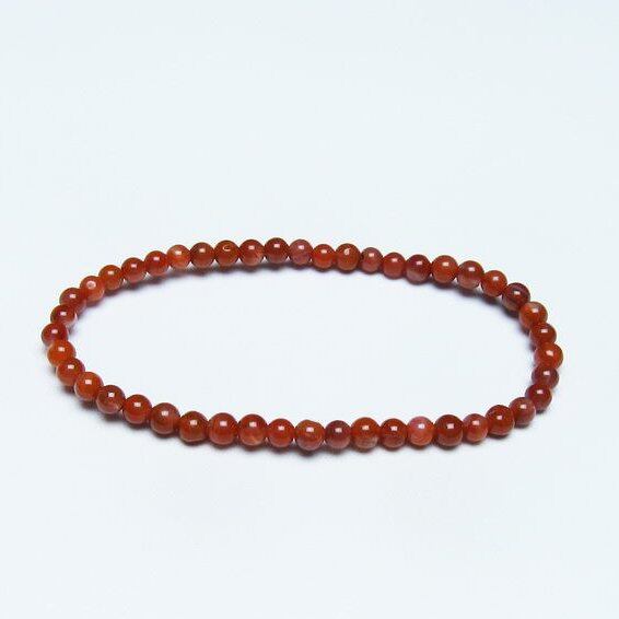 ナンホーンアゲート ブレスレット 4mm 南紅瑪瑙 一点物 メール便可 [M便 1/10] 111-42103
