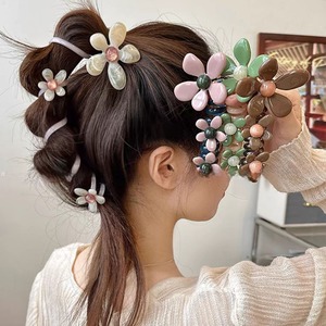 フラワー ループヘアアクセサリー M 6col 250301