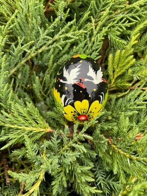 ペトリキウカ塗りのイースター・エッグ 4cm　ホメンコ作