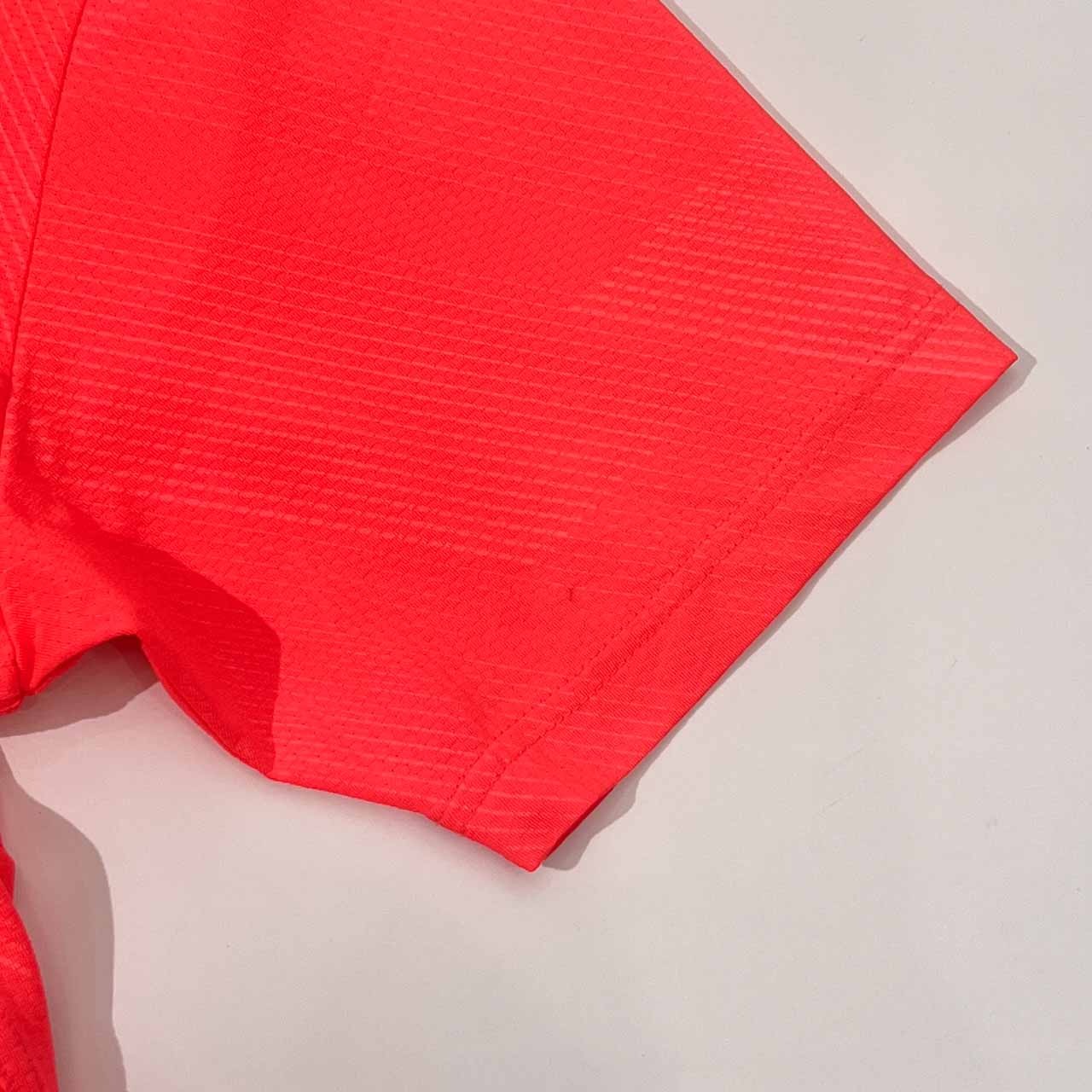 Paradiso パラディーゾ ストレッチ ドライメッシュ 半袖 ポロシャツ L/メンズ ゴルフ 蛍光ピンクレッド系