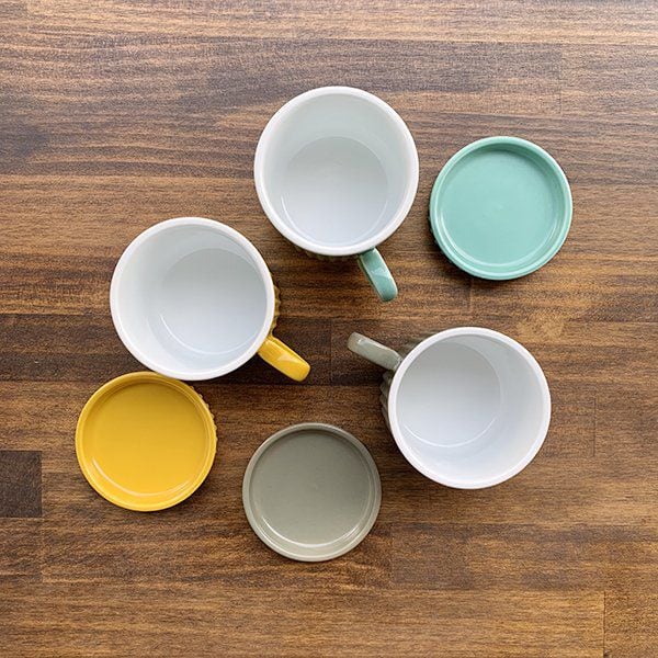 波佐見焼 蓋付マグカップ ギア （3色） 2-088 | MARUFUKU utsuwanohana